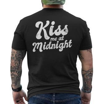 New Years Eve Kiss Me At Midnight Men's T-shirt Back Print - Seseable