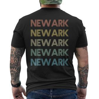 Newark Delaware Pride Vintage State De Retro 70S Mens Back Print T-shirt | Mazezy