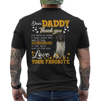 Newfoundland Dog Dear Daddy Thank You For Being My Daddy 1 Mens Back Print T-shirt - Monsterry CA