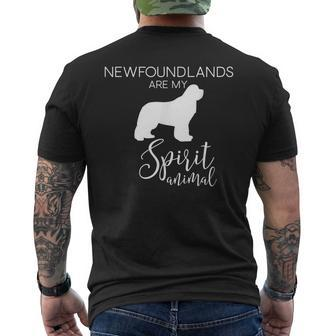Newfoundland Landseer Dog Spirit Animal J000308 Men's T-shirt Back Print | Mazezy