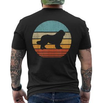 Newfoundland Newfie Retro Vintage 60S 70S Sunset Dog Lovers Men's T-shirt Back Print | Mazezy