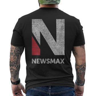 Newsmax - Real News Conservative Politics For Real People Mens Back Print T-shirt - Seseable