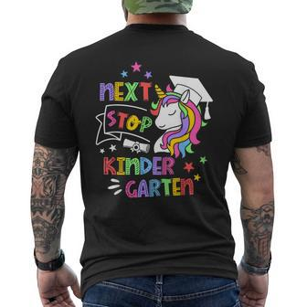 Next Stop Kindergarten Preschool Graduation 2023 Unicorn Mens Back Print T-shirt | Mazezy UK
