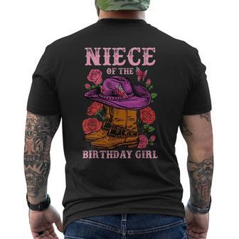 Niech Of The Birthday Girl Pink Boots Cowgirl Matching Mens Back Print T-shirt | Mazezy