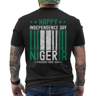 Nigerian Independence Day Vintage Nigerian Flag Men's T-shirt Back Print | Mazezy DE