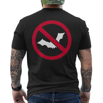No Bats Mens Back Print T-shirt | Mazezy