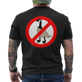 No Canadian Geese Goose No Geese Allowed Mens Back Print T-shirt | Mazezy