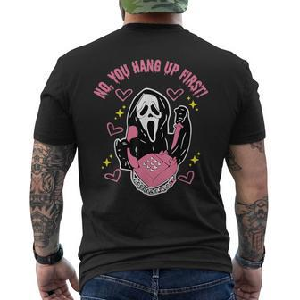 No You First Hang Up Screaming Ghost Calling Halloween Men's T-shirt Back Print - Monsterry CA