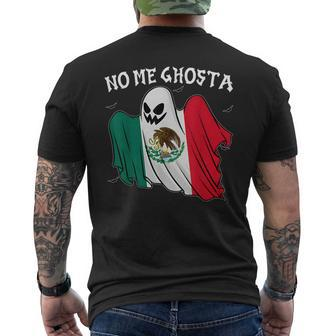 No Me Ghosta Mexican Halloween Ghost Fun Men's T-shirt Back Print - Monsterry