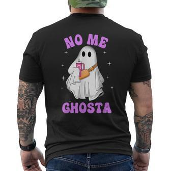 No Me Ghosta Mexican Halloween Ghost Men's T-shirt Back Print - Monsterry UK