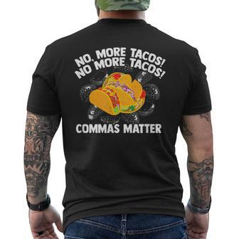 No More Tacos No More Tacos - English Spelling Book Mens Back Print T-shirt - Thegiftio UK