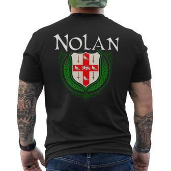 Nolan Surname Irish Last Name Nolan Family Crest Funny Last Name Designs Funny Gifts Mens Back Print T-shirt | Mazezy