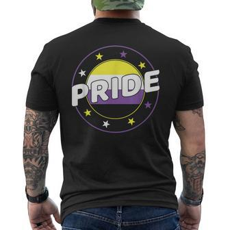 Non-Binary Enby Pride Lgbt Mens Back Print T-shirt | Mazezy