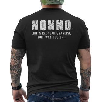 Nonno Like A Grandpa But Way Cooler Only Much Fathers Day Mens Back Print T-shirt | Mazezy UK