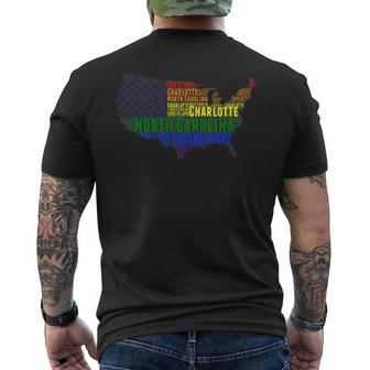North Carolina Charlotte Love Wins Equality Lgbtq Pride Mens Back Print T-shirt | Mazezy