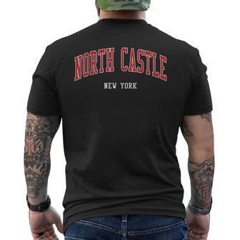 North Castle New York Varsity Sports Style Men's T-shirt Back Print | Mazezy
