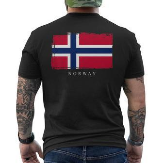 Norway Norwegian Flag Oslo Nordic Norge Pride Home Mens Back Print T-shirt | Mazezy
