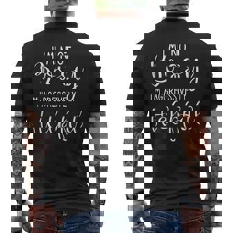 Not Bossy Aggressively Helpful Men's T-shirt Back Print - Thegiftio