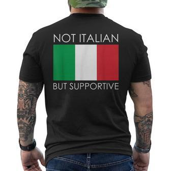 Not Italian But Supportive Men's T-shirt Back Print - Monsterry CA