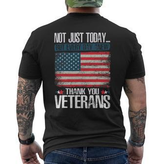 Not Just Today Thank You Veterans 294 Mens Back Print T-shirt - Monsterry DE