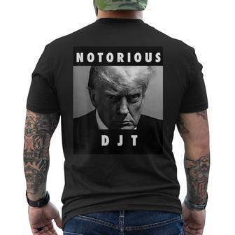 Notorious Djt Donald Trump Shot Republican 2024 Maga Men's T-shirt Back Print - Seseable