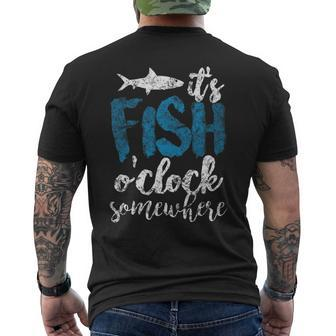 Novelty Fishing Gear Fishing For Bass Fishing Pros Mens Back Print T-shirt - Thegiftio UK