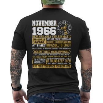 November Birthday Born November Scorpio 1966 Men's T-shirt Back Print | Mazezy