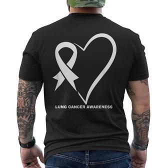 In November We Wear White Lung Cancer Awareness Month 2023 Men's T-shirt Back Print - Thegiftio UK