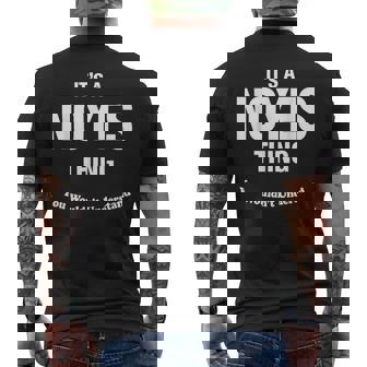 Noyes Thing Name Family Reunion Funny Family Reunion Funny Designs Funny Gifts Mens Back Print T-shirt | Mazezy
