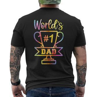 Number 1 Dad Fathers Day Funny Gifts For Dad Mens Back Print T-shirt - Seseable