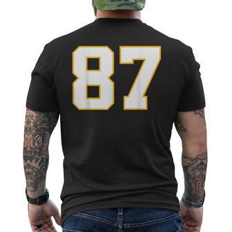 Number 87 Kansas City Fan Football Classic College American Men's T-shirt Back Print - Thegiftio UK
