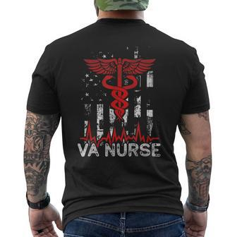 Nursing Patriot Usa Nurse American Flag Va Nurse 4Th Of July Mens Back Print T-shirt - Monsterry