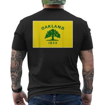 Oakland Flag City Pride National Gift Souvenir Mens Back Print T-shirt | Mazezy