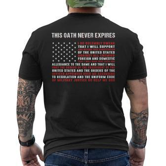 This Oath Never Expires For Veteran Army Men's Back Print T-shirt | Mazezy