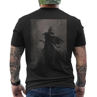 Occult Gothic Crow Witch Dark Goth Horror Satanic Witchcraft Men's T-shirt Back Print - Monsterry AU