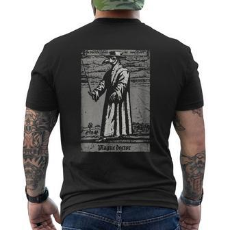 Occult Plague Doctor Horror Death Vintage Tarot Tarot Men's T-shirt Back Print | Mazezy