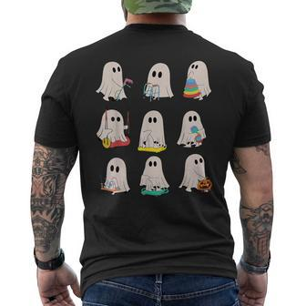 Occupational Therapy Halloween Ot Ghost Boo Speech Therapy Men's T-shirt Back Print - Seseable