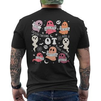 Occupational Therapy Ot Ota Halloween Spooky Cute Ghosts Men's T-shirt Back Print - Monsterry DE