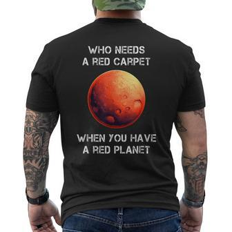 Occupy Mars Space Explorer Astronomy Red Planet Funny Mens Back Print T-shirt | Mazezy