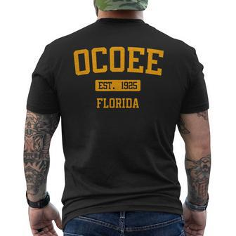 Ocoee Florida Classic Varsity Style Block Letter Men's T-shirt Back Print | Mazezy