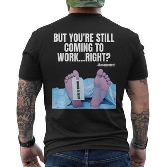Office Humor Manager Employee Job And Career Funny Work Meme Mens Back Print T-shirt - Seseable