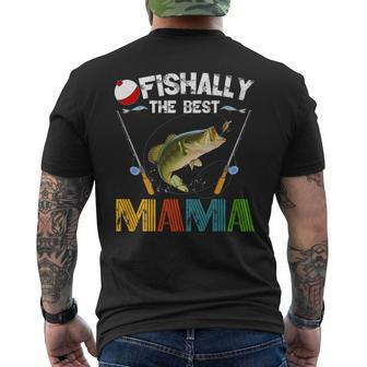 Ofishally The Best Mama Fishing Rod Mommy For Women Men's Back Print T-shirt | Mazezy