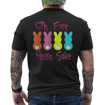 Oh For Peeps SakePeeps Funny Easter Day Gift Mens Back Print T-shirt | Mazezy UK
