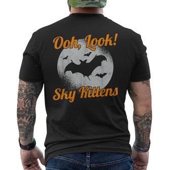 Oh Look Sky Kittens Bat Halloween Bats Halloween Bats Men's T-shirt Back Print | Mazezy