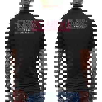 Oklahoma Softball Coach Outfit Softball Player Mens Back Print T-shirt | Mazezy