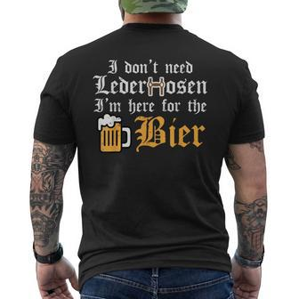 Oktoberfest Dont Need Lederhosen Here For German Costume Men's T-shirt Back Print | Mazezy UK