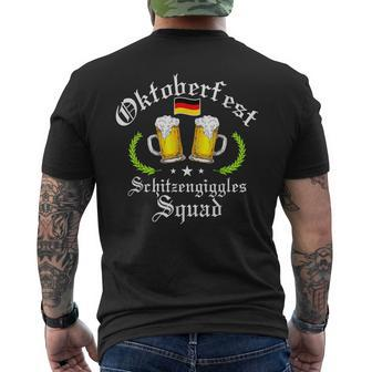 Oktoberfest Party Schitzengiggles Drinking Squad Men's T-shirt Back Print - Seseable