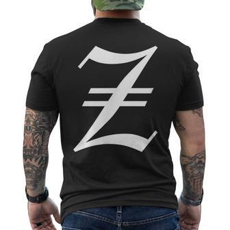Old English Letter Z Mens Back Print T-shirt | Mazezy