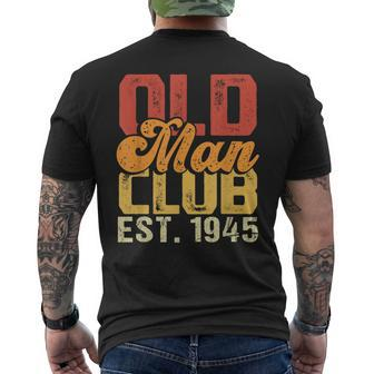 Old Man Club Est 1945 Birthday Vintage Graphic Men's Back Print T-shirt | Mazezy