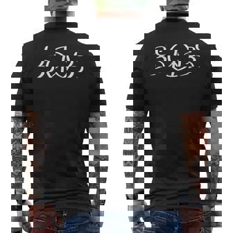 Om Shanti Om Symbols Aum Peace Meditate Mantra Chant Hindu Men's T-shirt Back Print | Mazezy